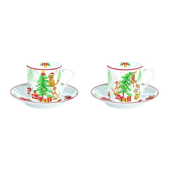 Set 2 tazas café christmas mascotas