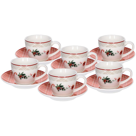Set 6 tazas café Xmas Joy