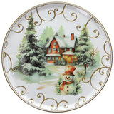 Navidad plato postre Snowman