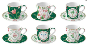 Set 6 tazas de café botanic