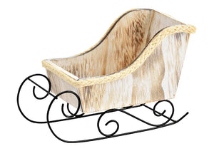 Trineo de madera natural