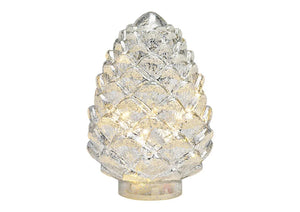 Piña plateada con luz led