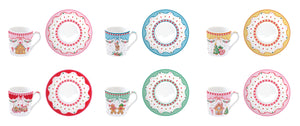 Dulce Navidad set 6 tazas de café