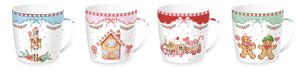 Dulce Navidad set 4 mugs