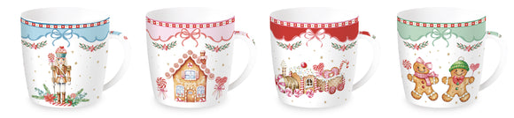 Dulce Navidad set 4 mugs