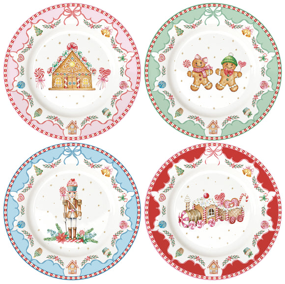 Dulce Navidad set 4 platos postre