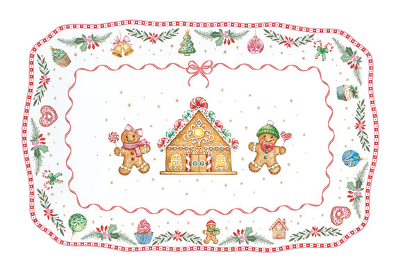 Dulce Navidad Fuente rectangular