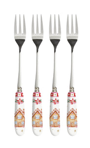 Dulce Navidad set 4 tenedores postre