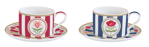 Flowery set de 2 tazas de té
