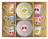 Fruits set de 6 tazas de cafè