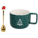 Holiday taza desayuno con cuchara