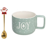 Holiday taza desayuno con cuchara