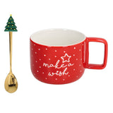Holiday taza desayuno con cuchara