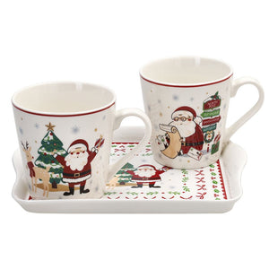 Let it snow set 2 mug con bandeja