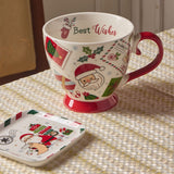 Let it snow Taza desayuno con plato cuadrado