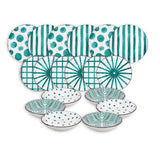 Moon Teal Vajilla 18 piezas