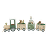 Tren navideño de madera
