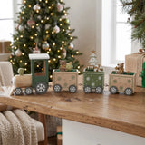Tren navideño de madera