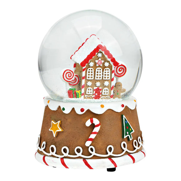 Bola de nieve musical casa de jengibre