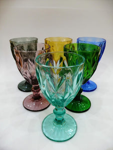 Set de 6 copas Diamante Colores