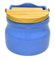 Salero de cocina azul