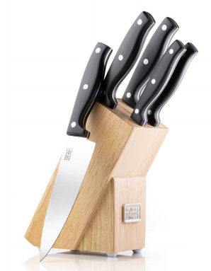 Taco de madera +cuchillos