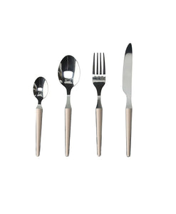 Set 24 cubiertos Antony beige